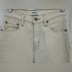 Pistola Winter White Cream Natural Jeans Size 24